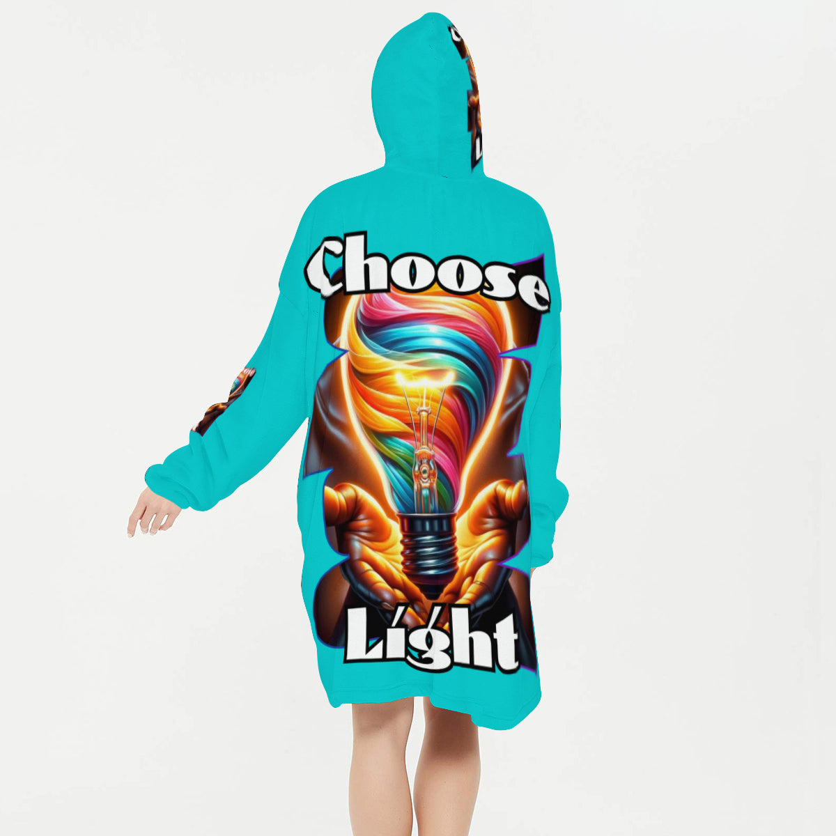 Flannel Sleeper Blanket Hoodie | "Choose Light"