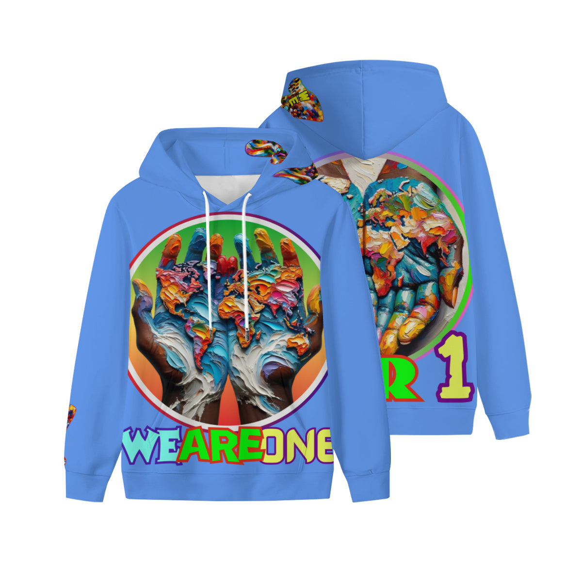 Men’s Plush Fleece Lined Hoodie "We Are One"