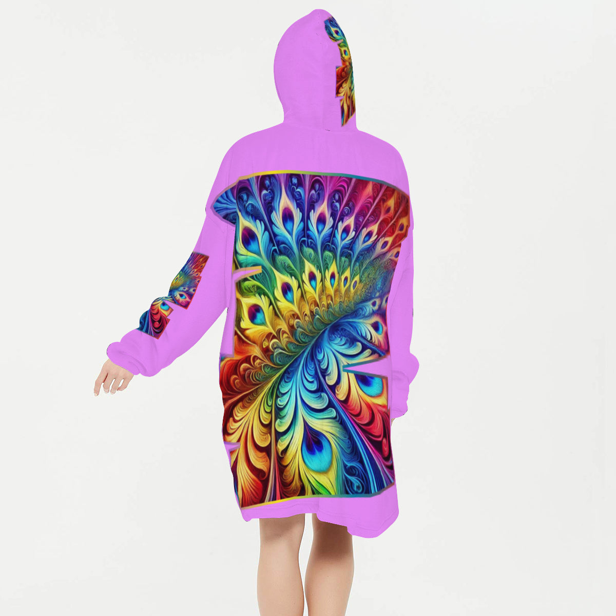 Flannel Sleeper Blanket Hoodie | "Abstract Print"