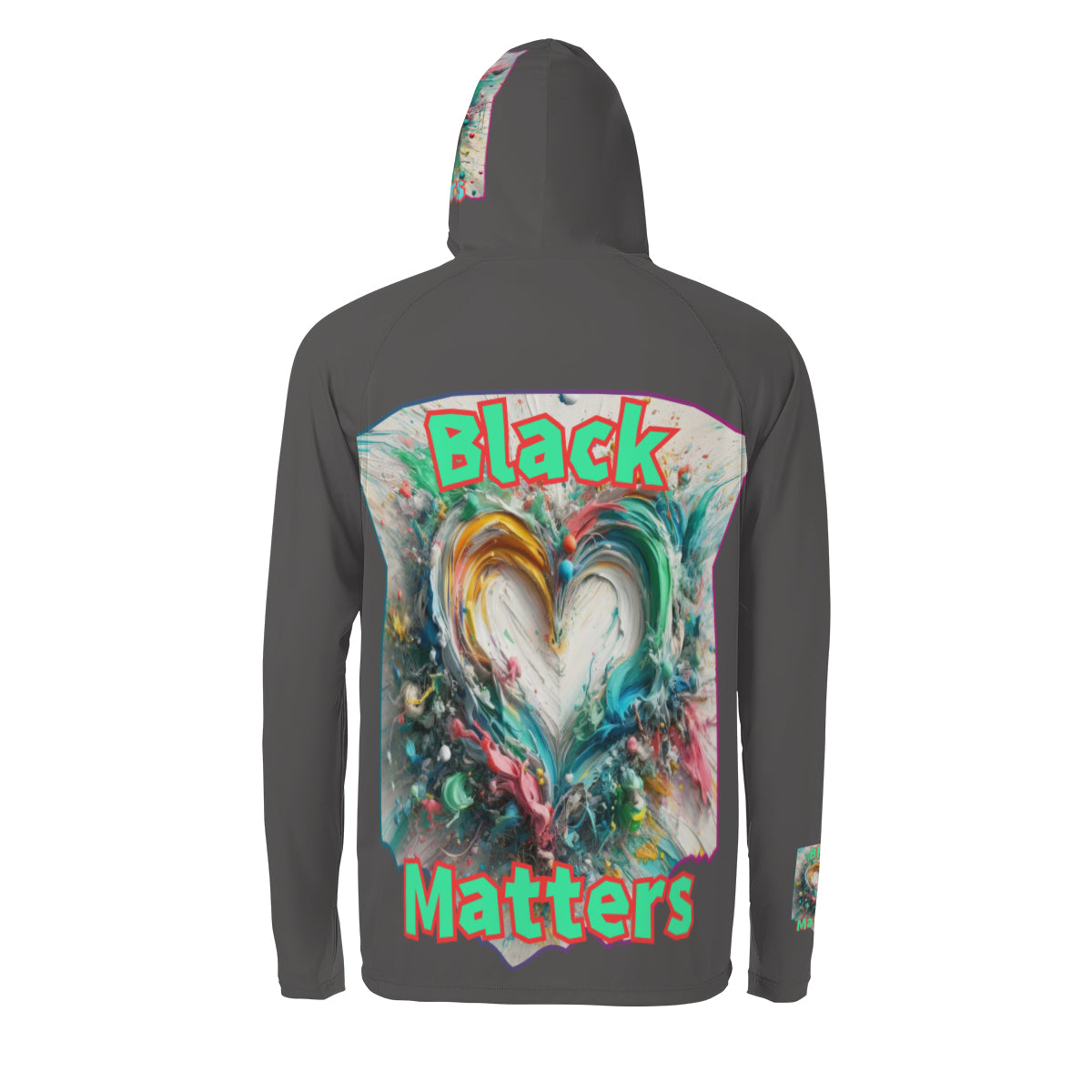 Men's Sun Protection Long Sleeve Hoodie | "Black Love Matters"