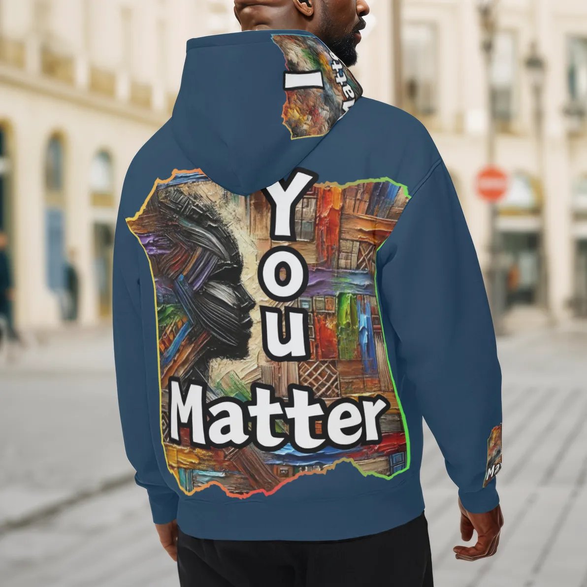 Men’s Plush Fleece Lined Hoodie "I Matter, You Matter"