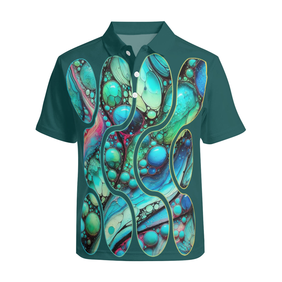 Men's Premium Polo Shirt "Abstract Water Droplets"