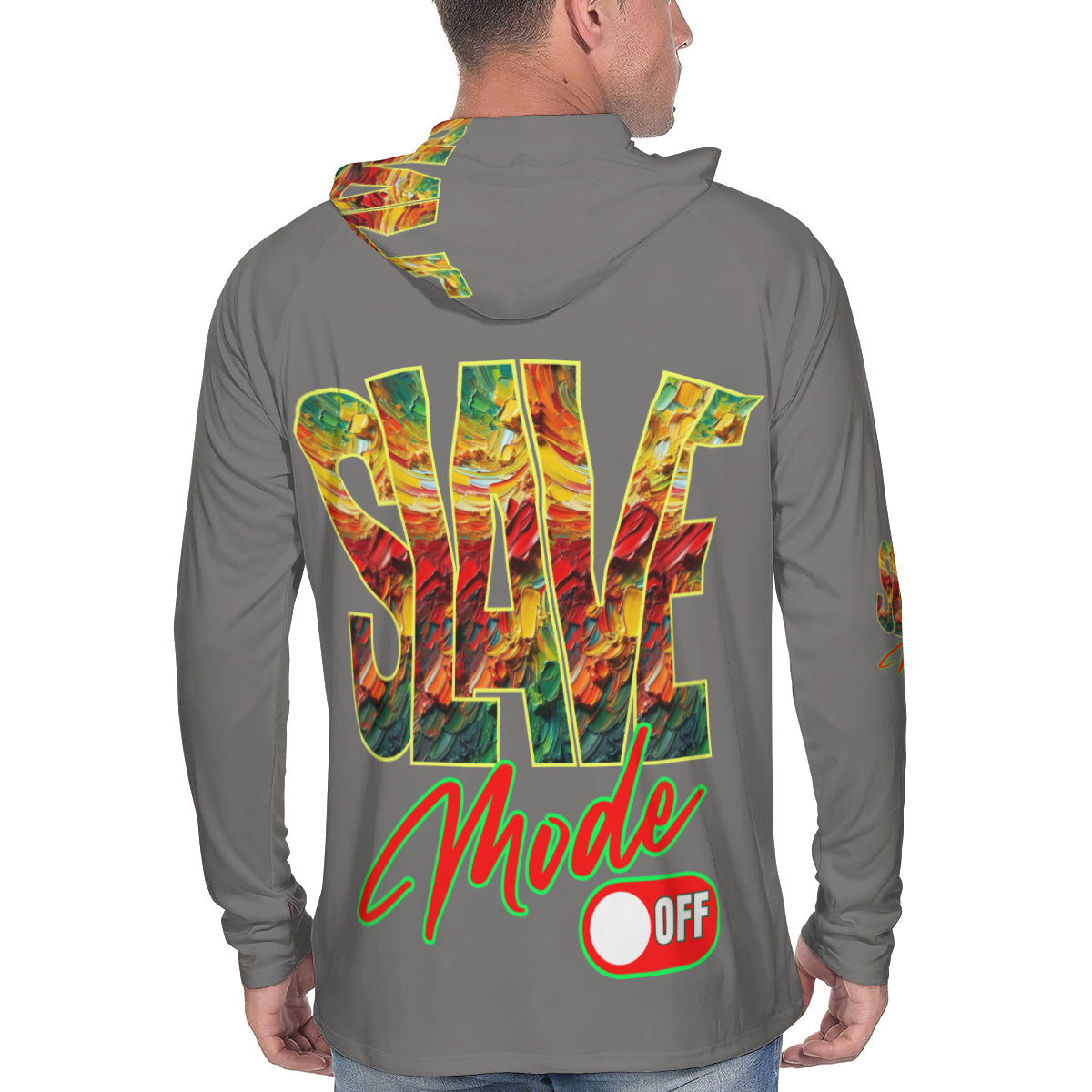 Men's Sun Protection Long Sleeve Hoodie | "Slave Mode: Off"