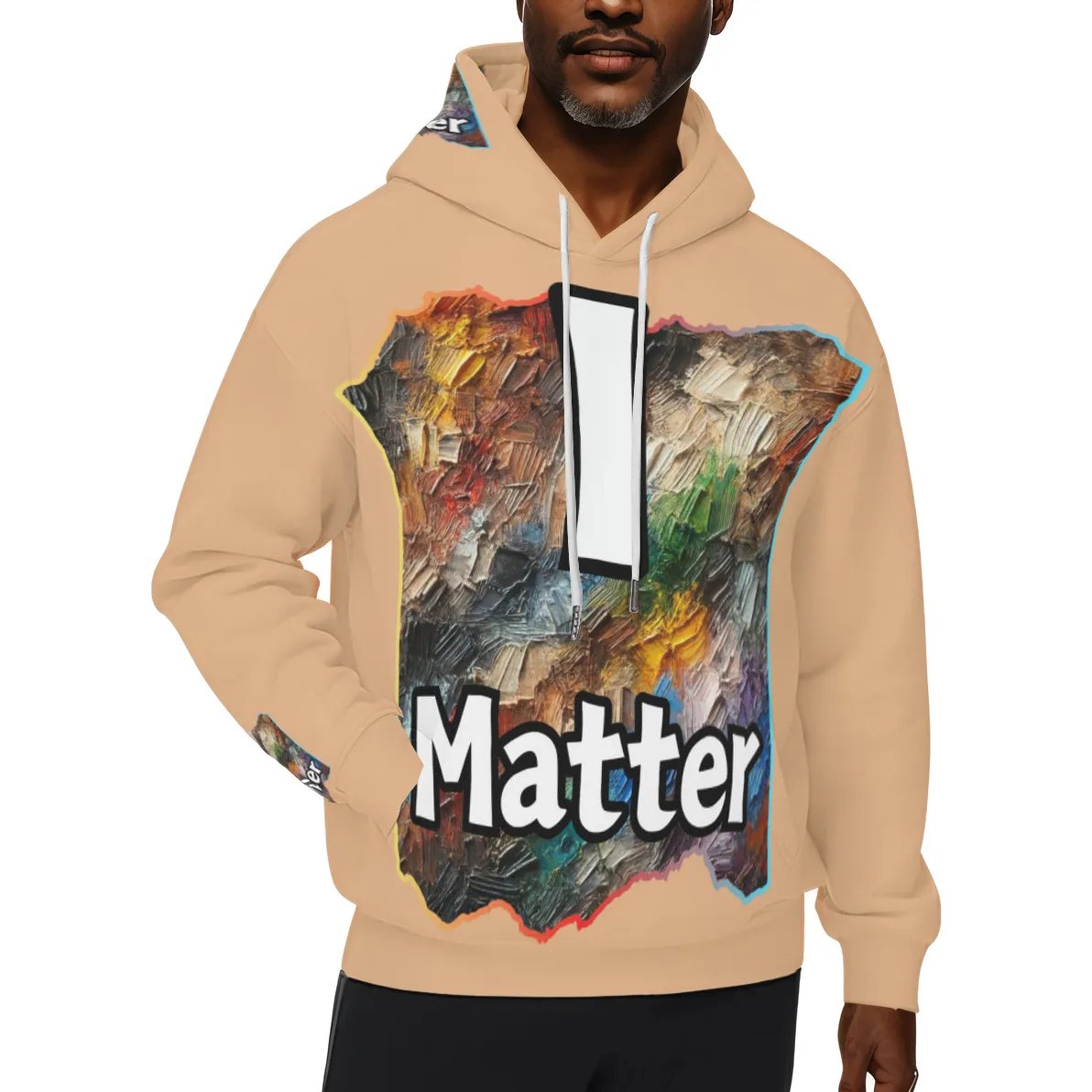 Men’s Plush Fleece Lined Hoodie "I Matter, You Matter"