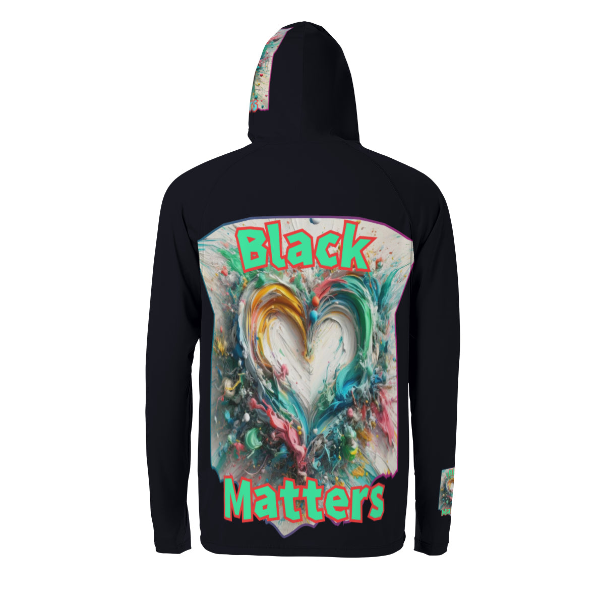 Men's Sun Protection Long Sleeve Hoodie | "Black Love Matters"