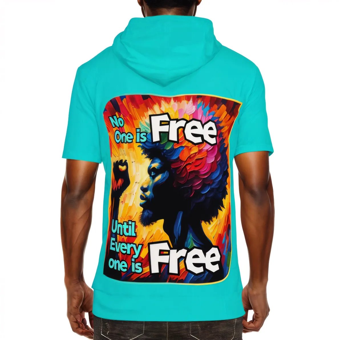 Men’s Cotton Hooded T-Shirt "The Function Of Freedom"