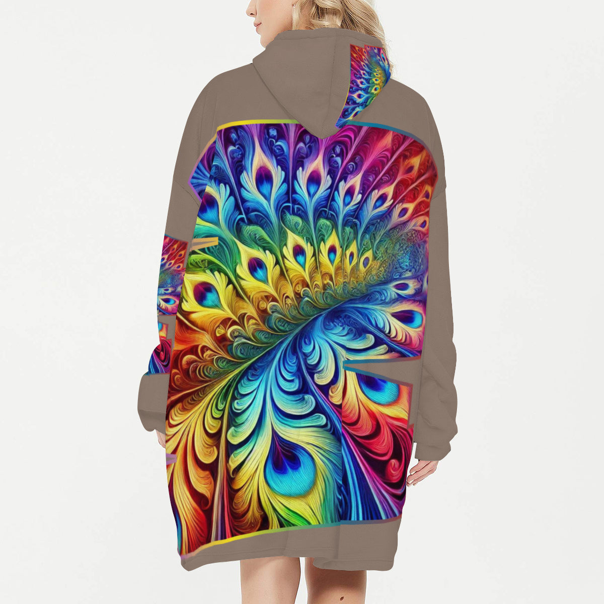 Flannel Sleeper Blanket Hoodie | "Abstract Print"