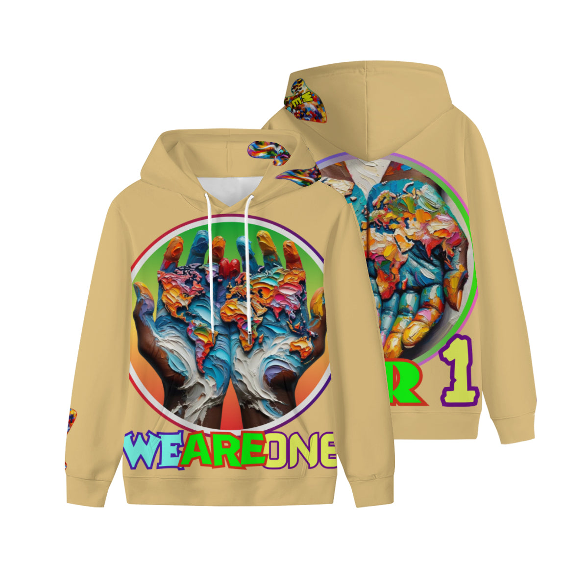 Men’s Plush Fleece Lined Hoodie "We Are One"