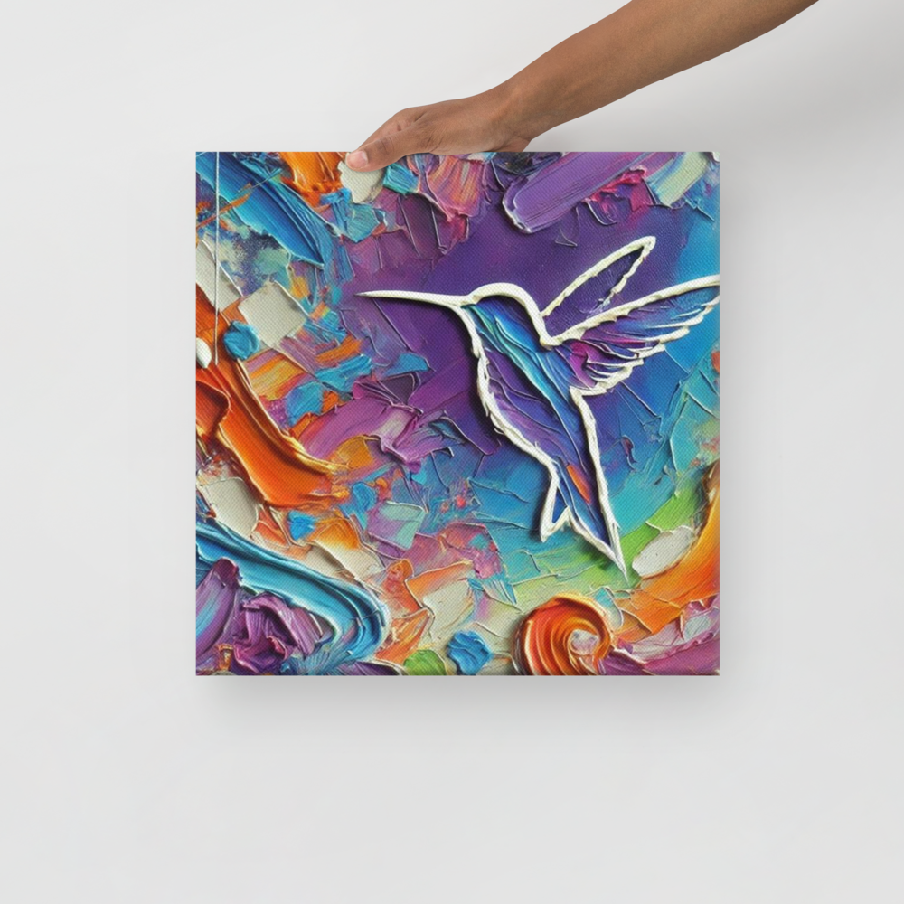 Art Print, Hummingbird...In Abstraction...Canvas Wrap