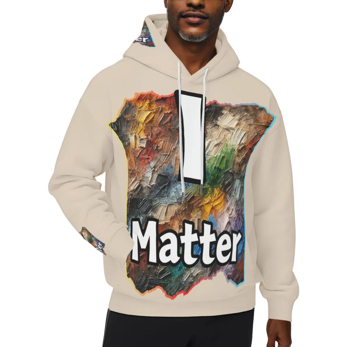 Men’s Plush Fleece Lined Hoodie "I Matter, You Matter"