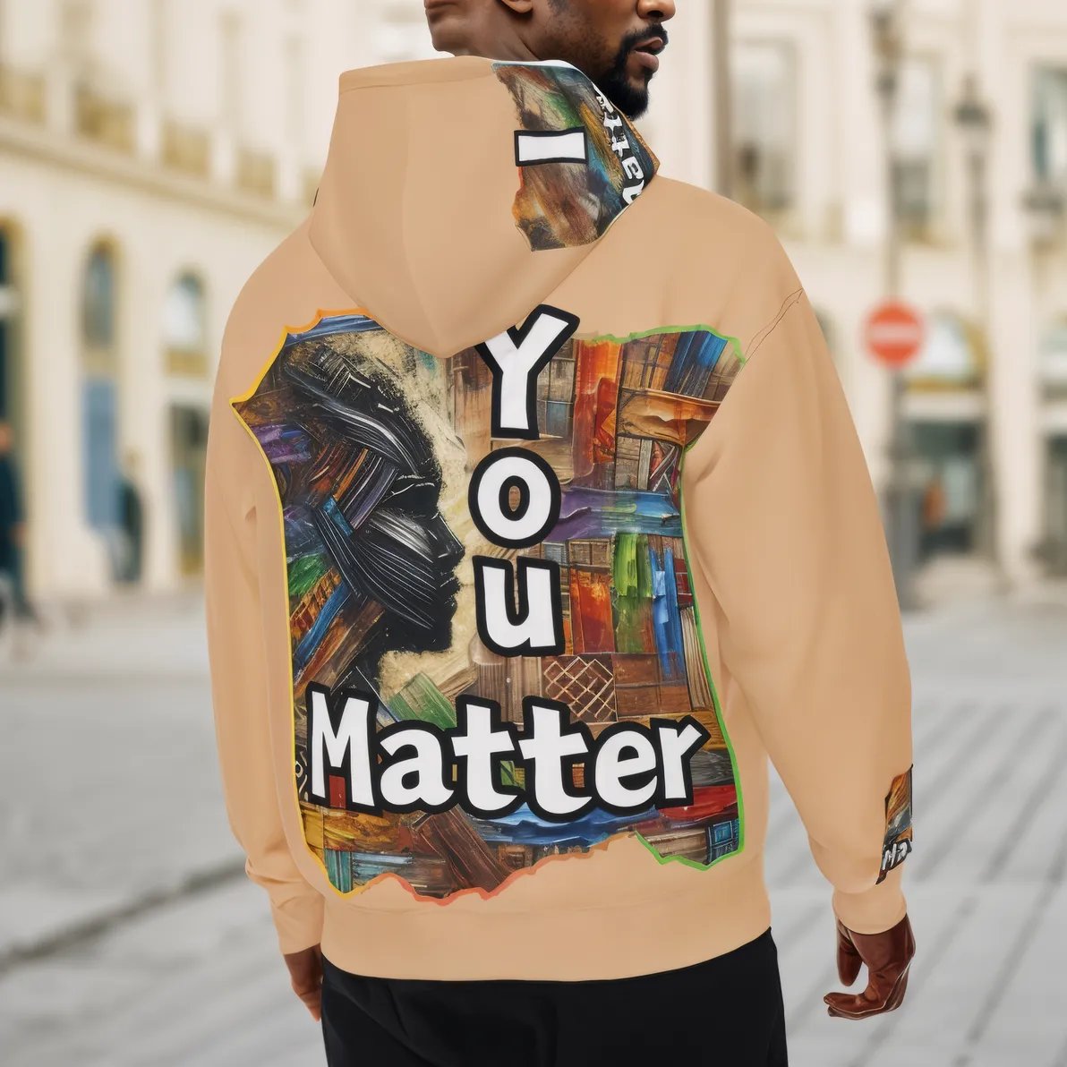 Men’s Plush Fleece Lined Hoodie "I Matter, You Matter"