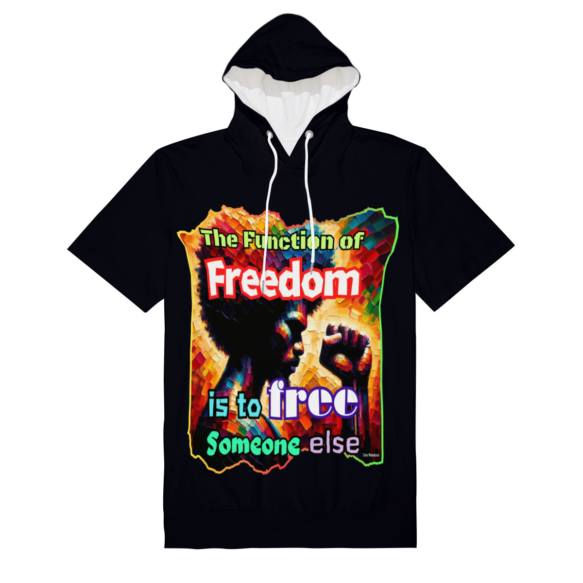 Men’s Cotton Hooded T-Shirt "The Function Of Freedom"