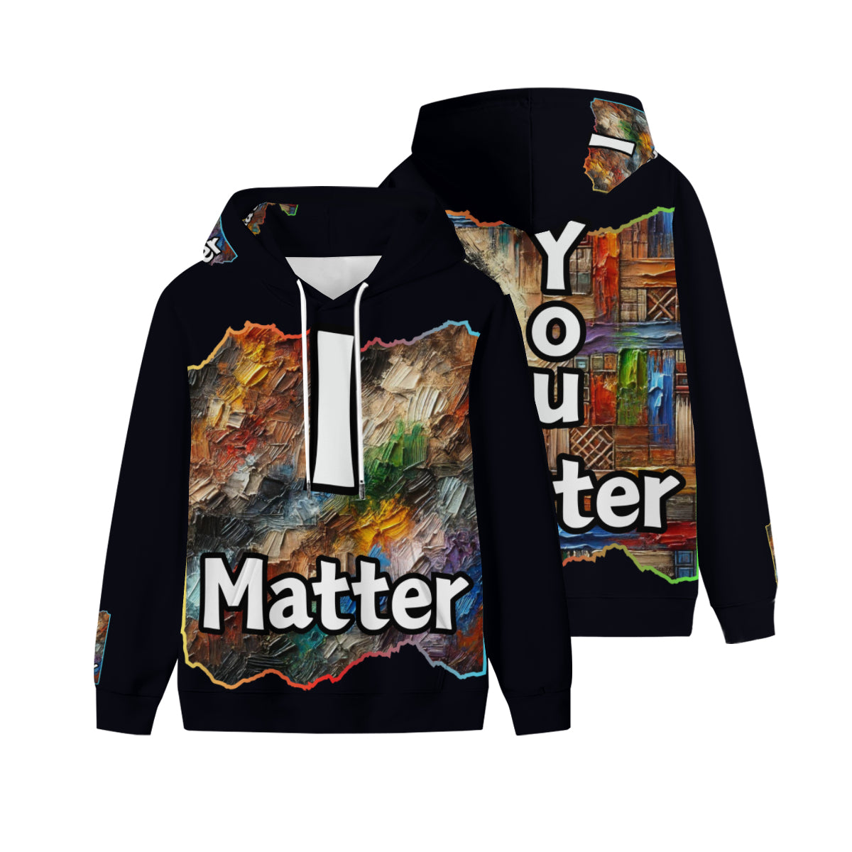 Men’s Plush Fleece Lined Hoodie "I Matter, You Matter"