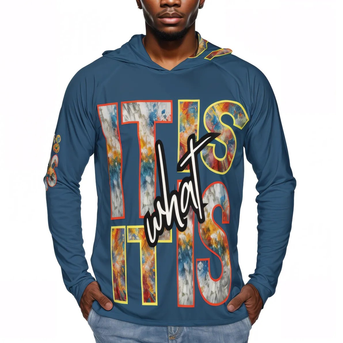 Men's Sun Protection Long Sleeve Hoodie | "It Is What It Is"