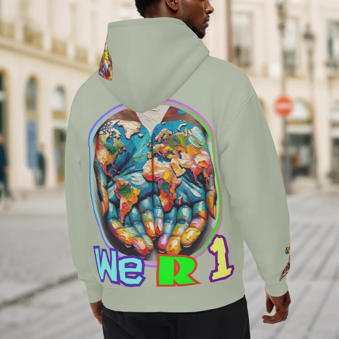 Men’s Plush Fleece Lined Hoodie "We Are One"