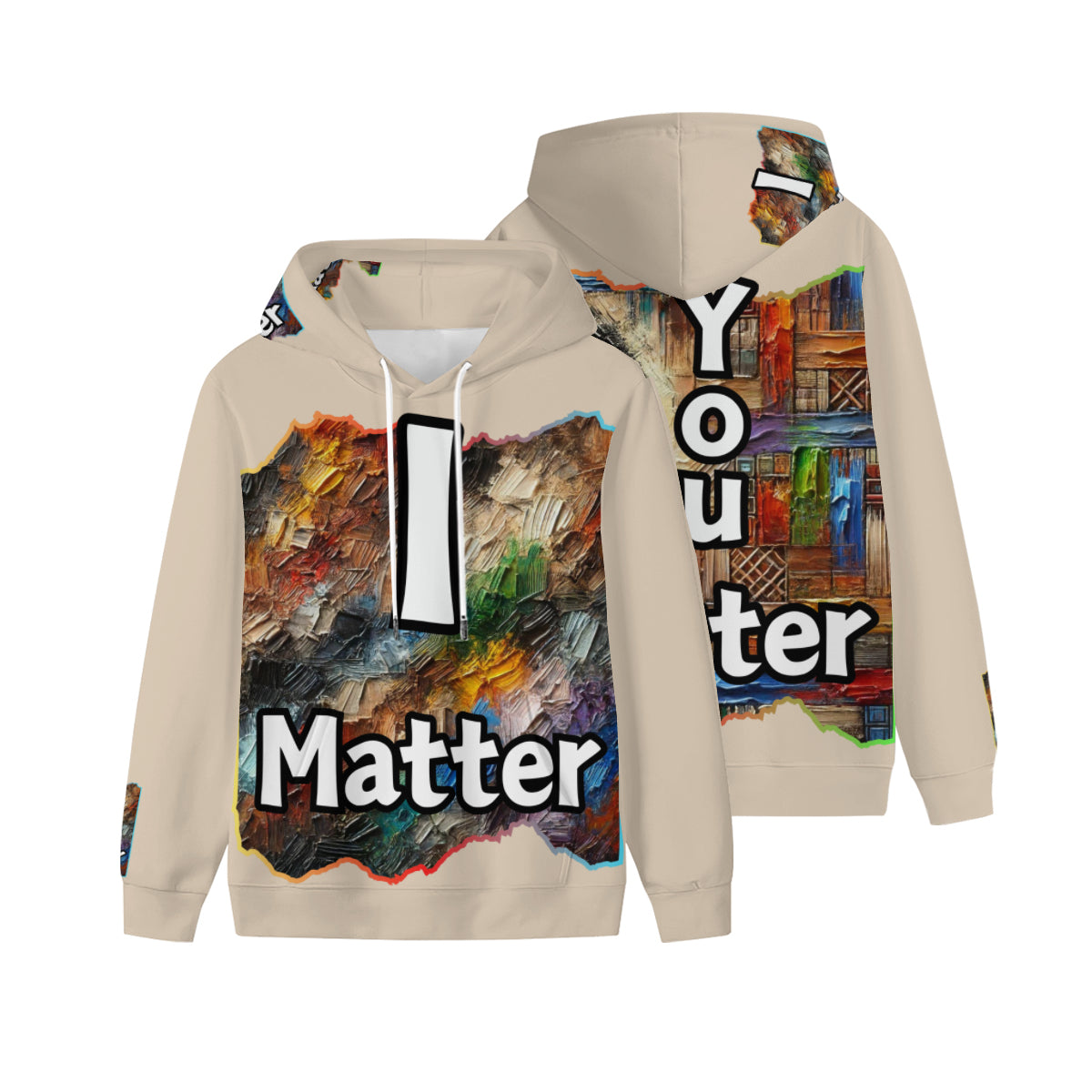 Men’s Plush Fleece Lined Hoodie "I Matter, You Matter"