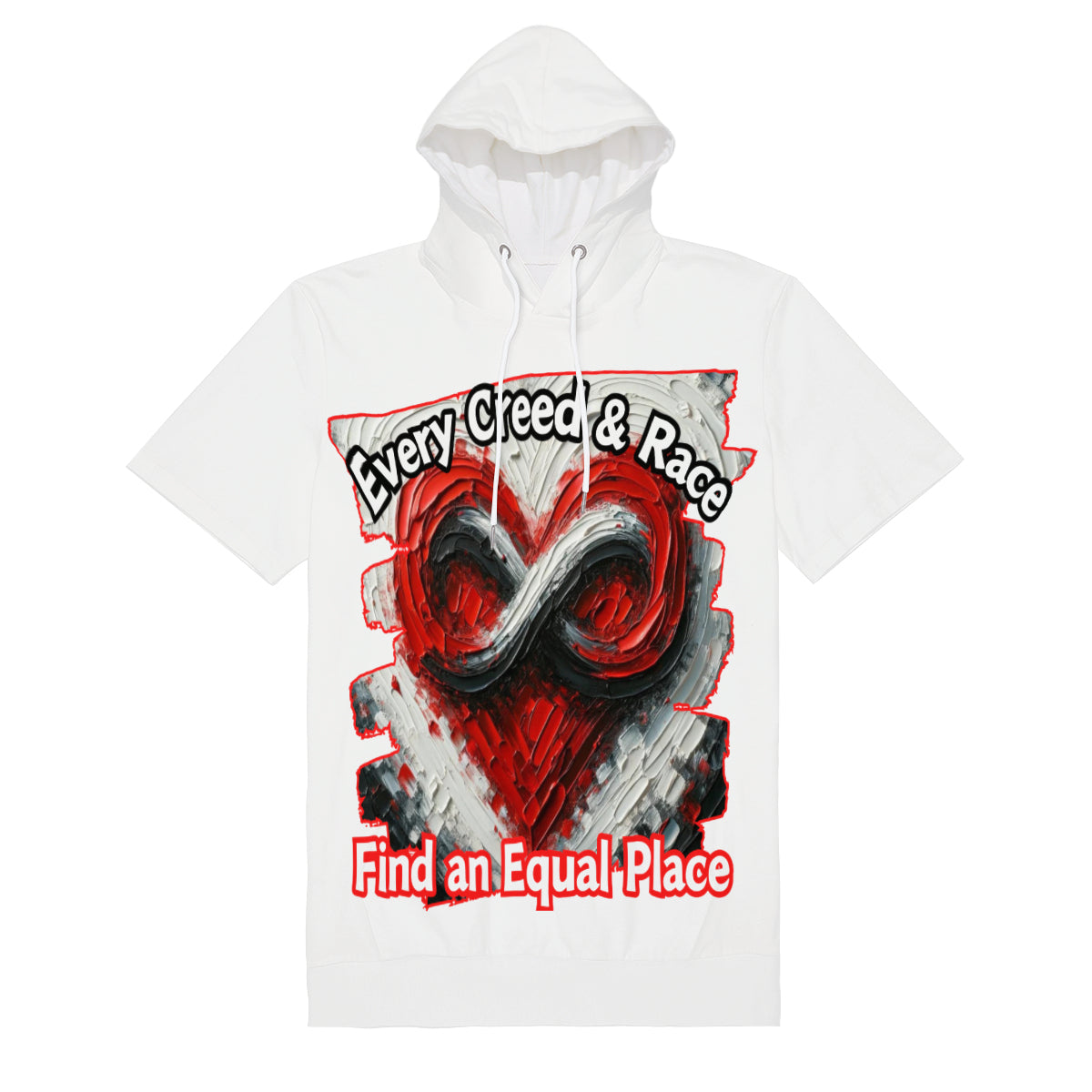 Men’s Cotton Hooded T-Shirt "Every Creed..." Trinidad Pride