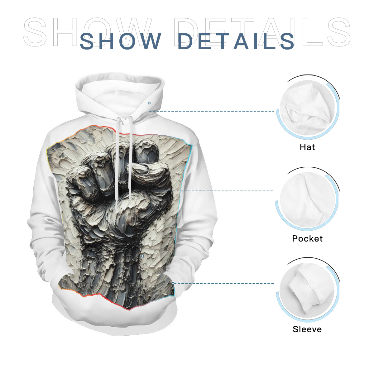 Men's Adult Hoodie Set with Double-Layer Hood "Power"