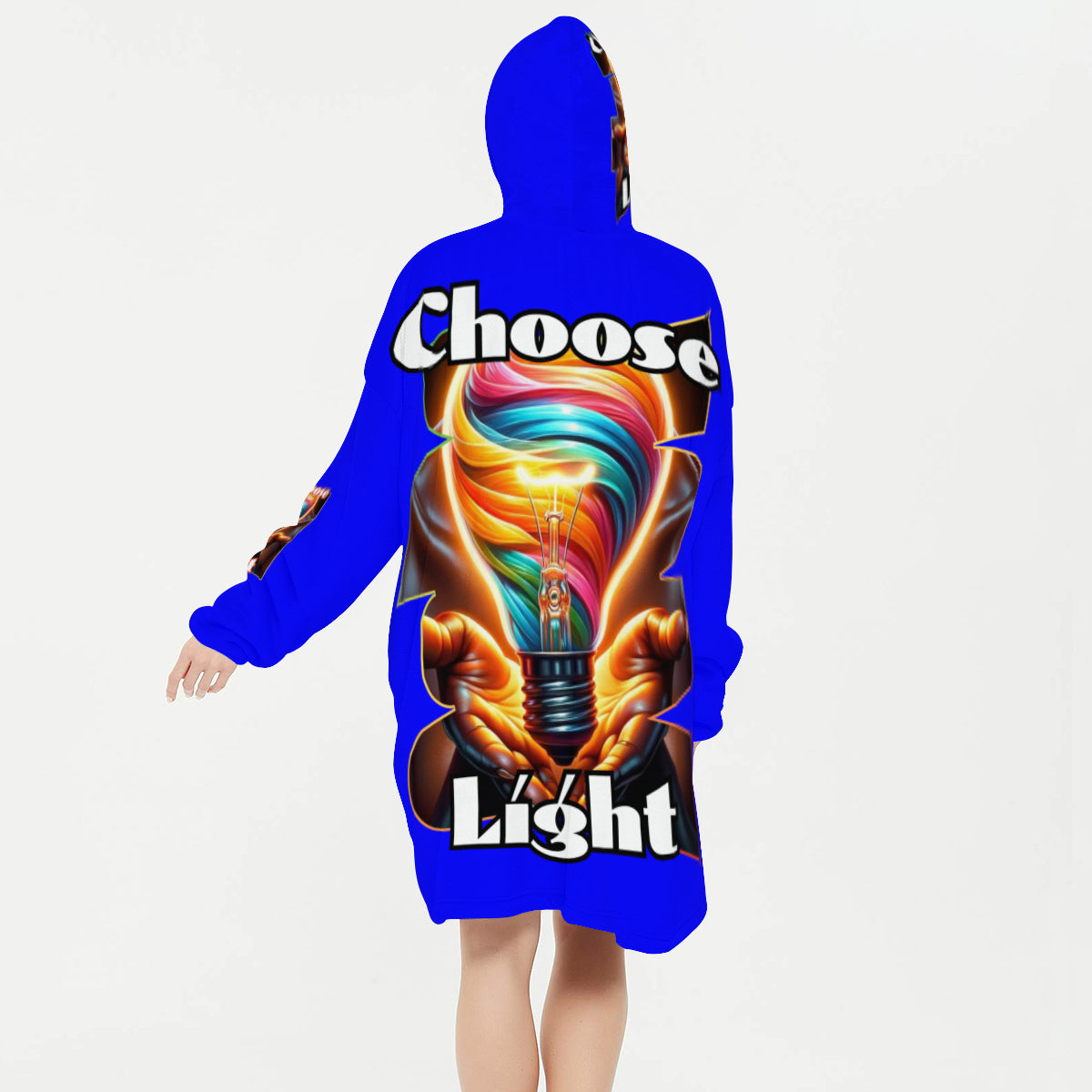 Flannel Sleeper Blanket Hoodie | "Choose Light"