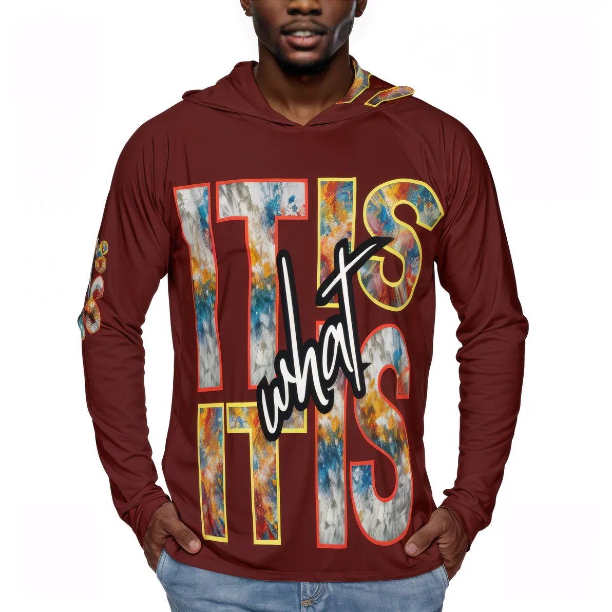 Men's Sun Protection Long Sleeve Hoodie | "It Is What It Is"