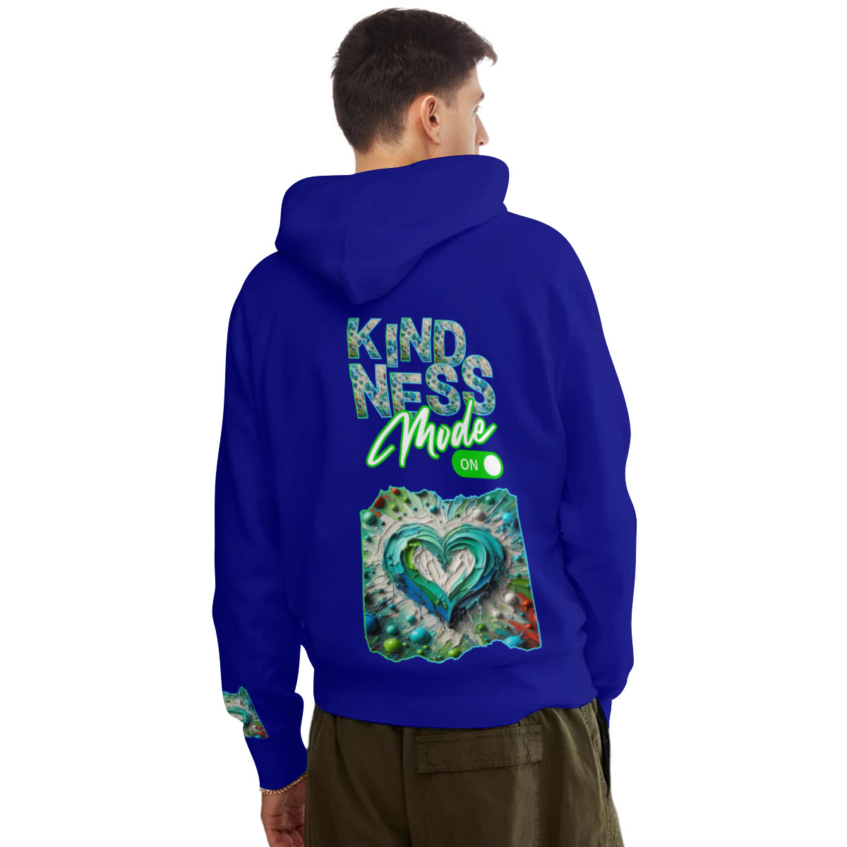 Men's Adult Hoodie Set with Double-Layer Hood "Kindness Mode: On"