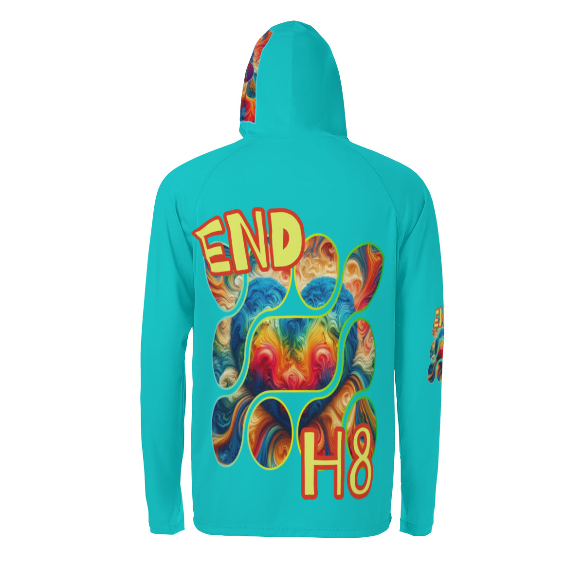 Men's Sun Protection Long Sleeve Hoodie | "Divided=Zero; End H8"