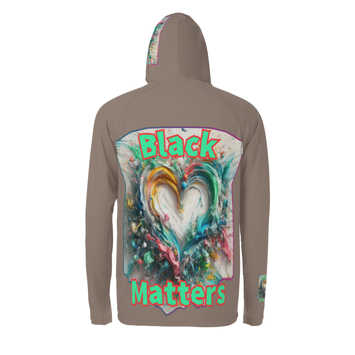 Men's Sun Protection Long Sleeve Hoodie | "Black Love Matters"