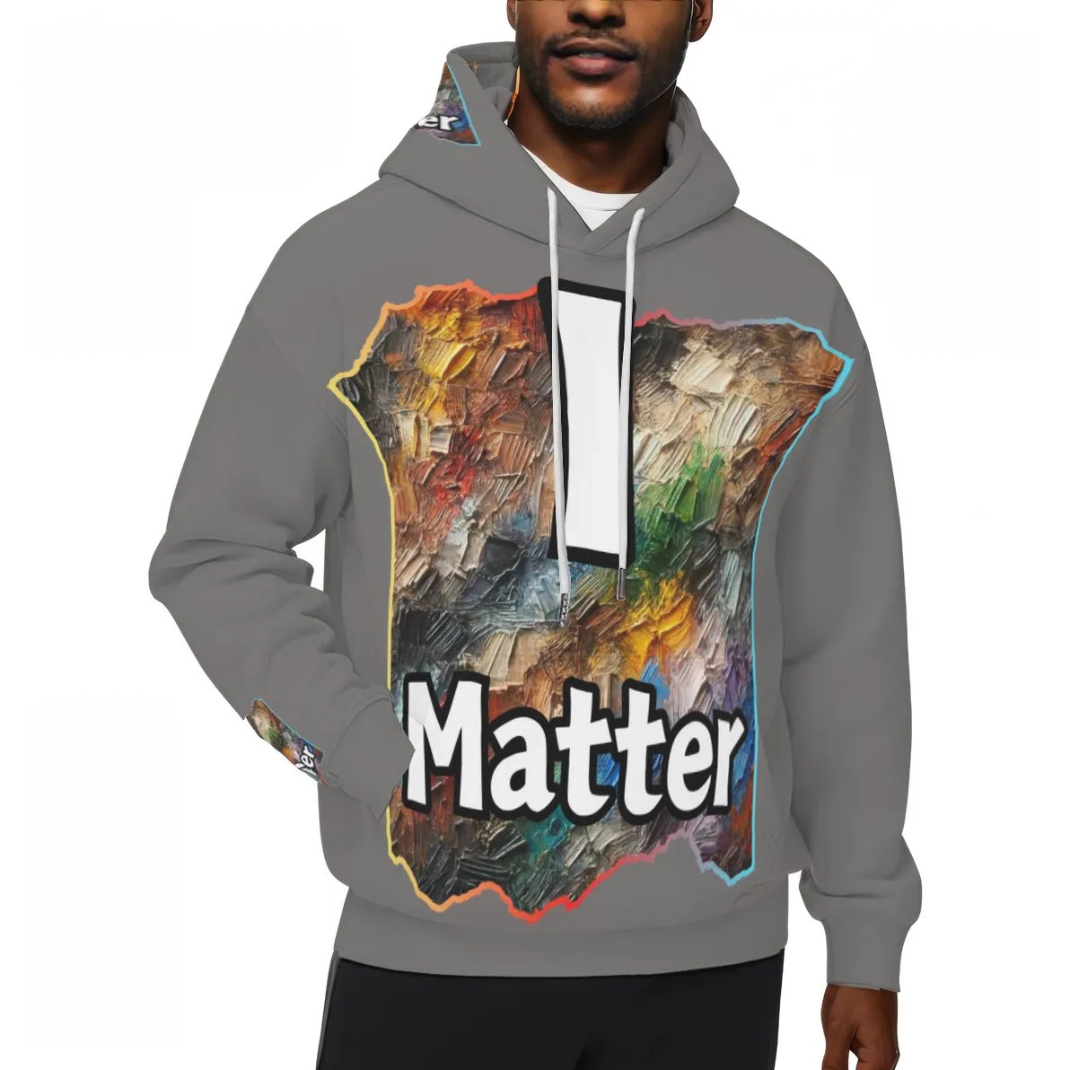 Men’s Plush Fleece Lined Hoodie "I Matter, You Matter"