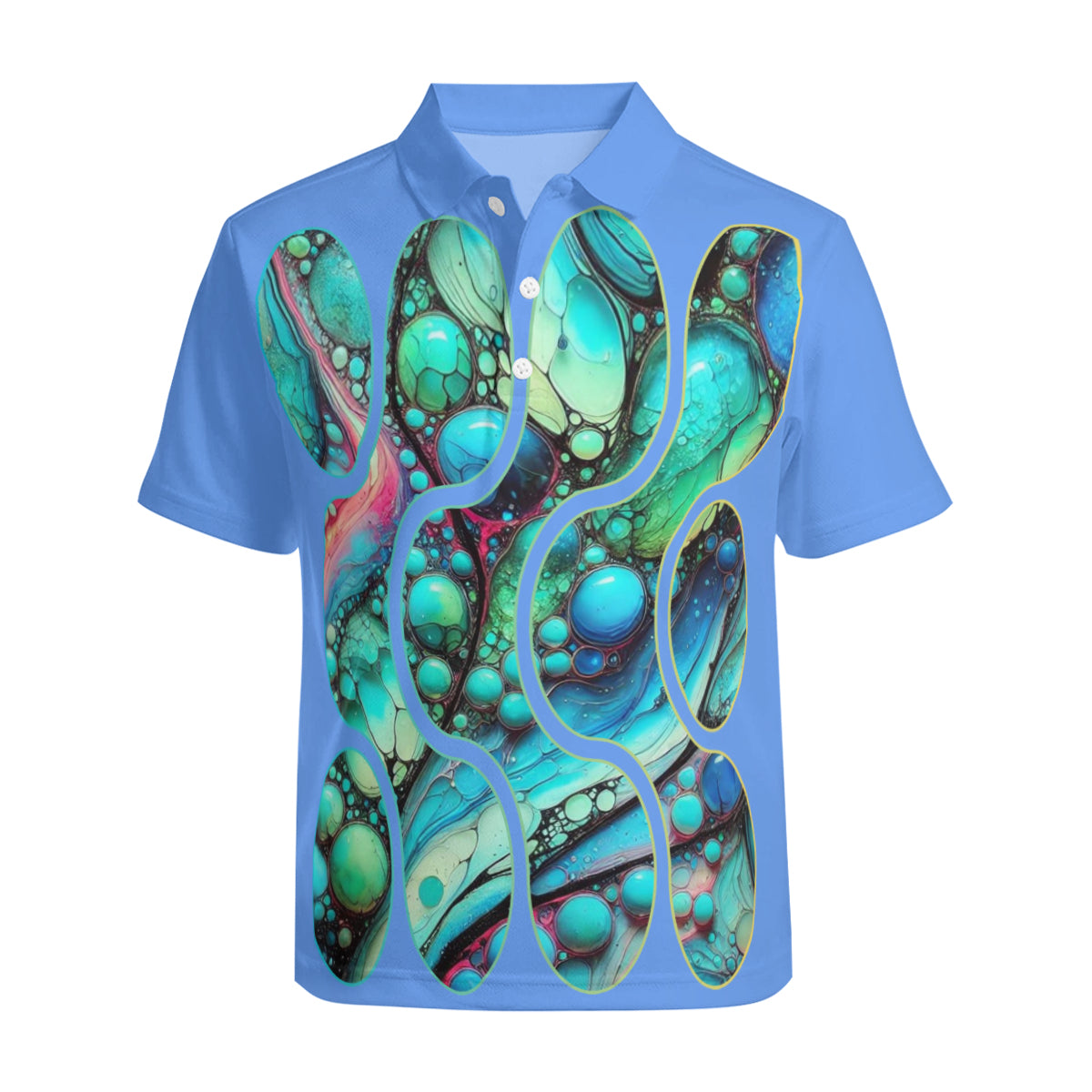 Men's Premium Polo Shirt "Abstract Water Droplets"