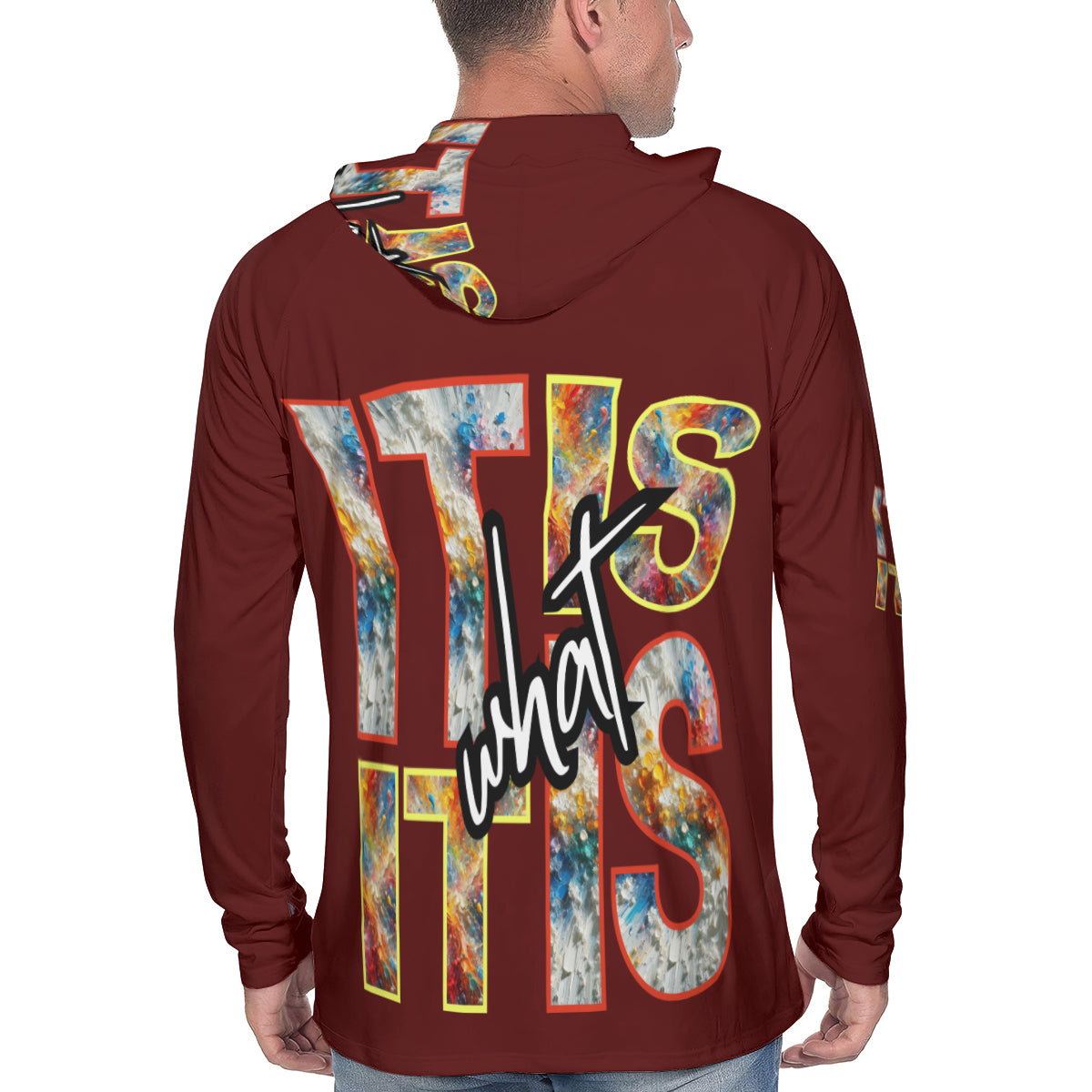 Men's Sun Protection Long Sleeve Hoodie | "It Is What It Is"