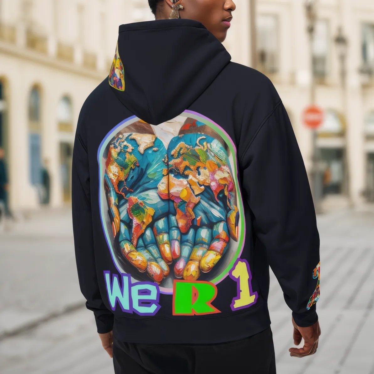 Men’s Plush Fleece Lined Hoodie "We Are One"