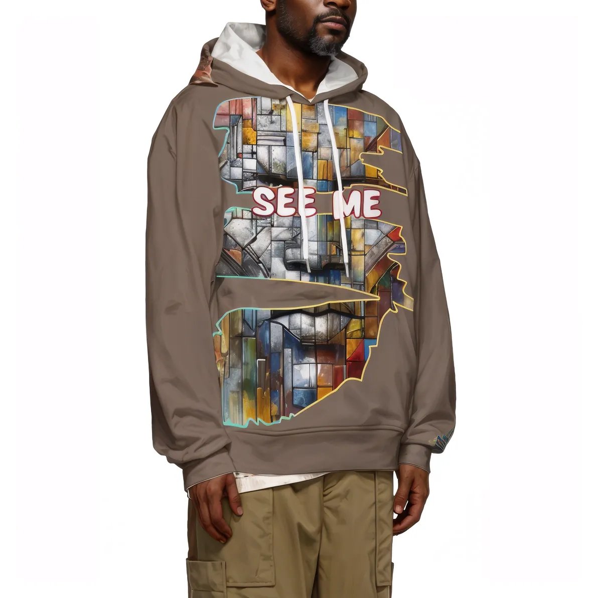 Men's Lightweight Hoodie | 200GSM Air Layer Fabric - "See Me"