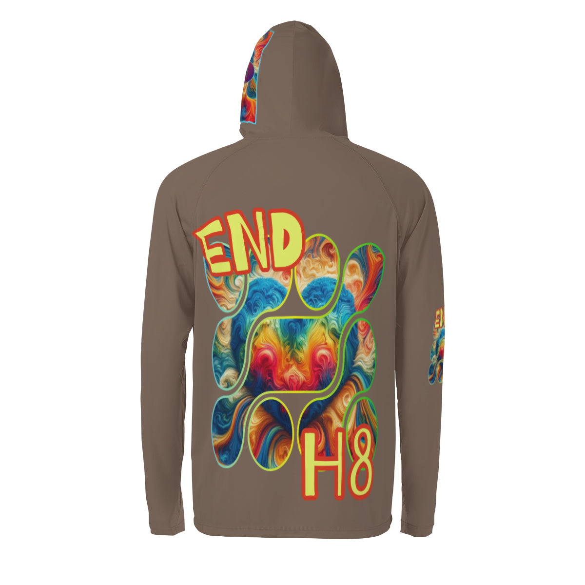 Men's Sun Protection Long Sleeve Hoodie | "Divided=Zero; End H8"