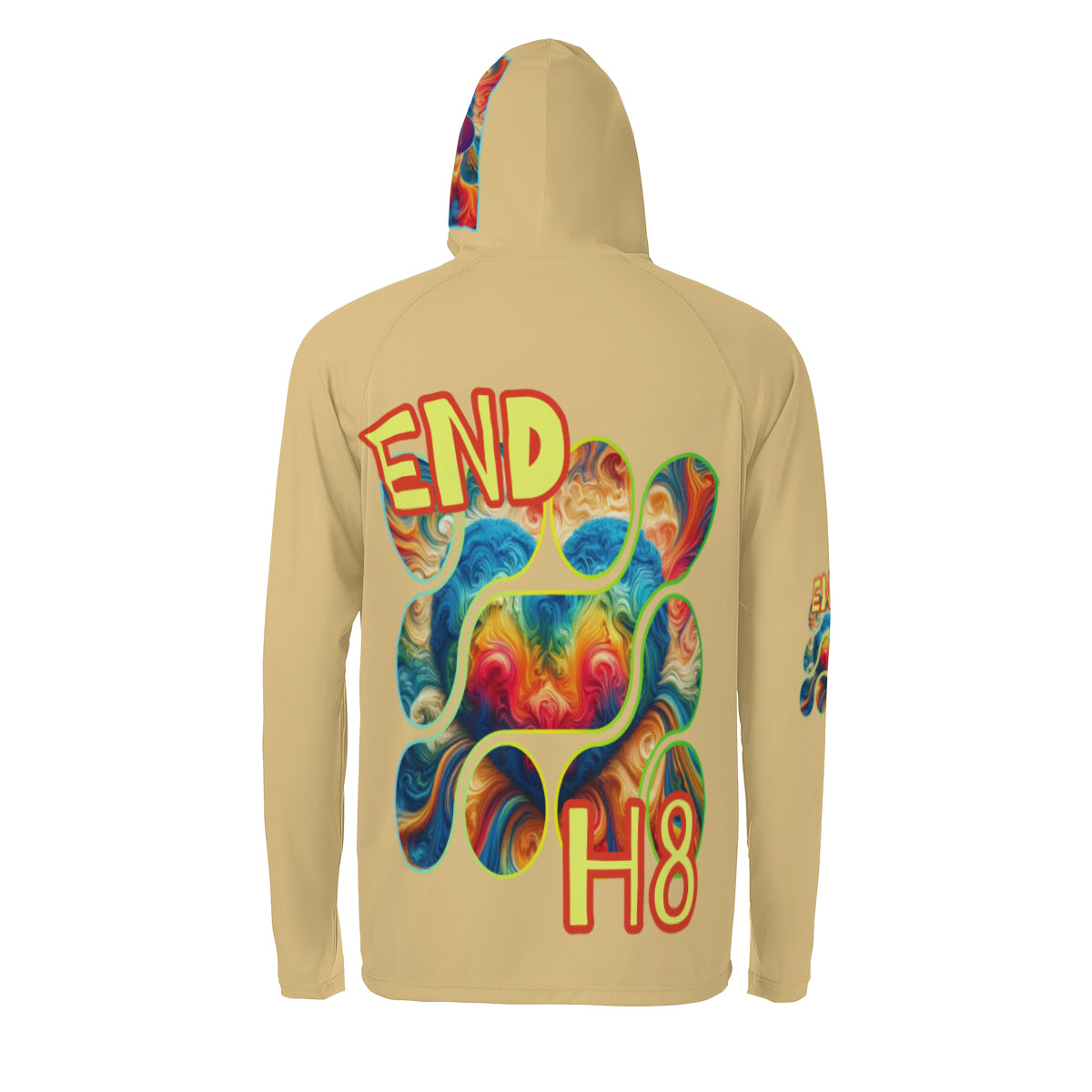 Men's Sun Protection Long Sleeve Hoodie | "Divided=Zero; End H8"