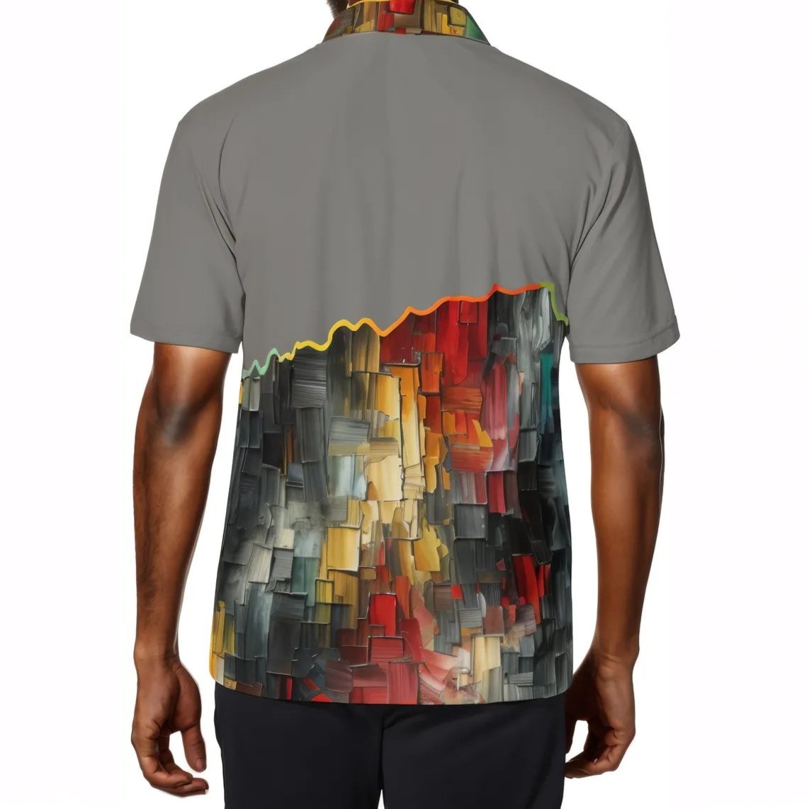 Men's Premium POLO Shirt, "Abstract Print"