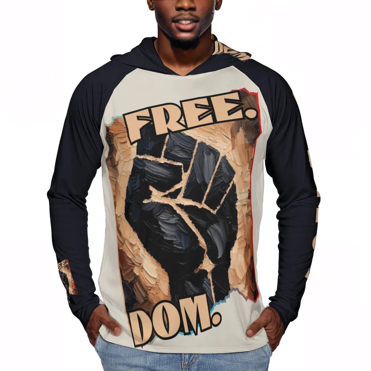 Men's Sun Protection Long Sleeve Hoodie | "Free.Dom."