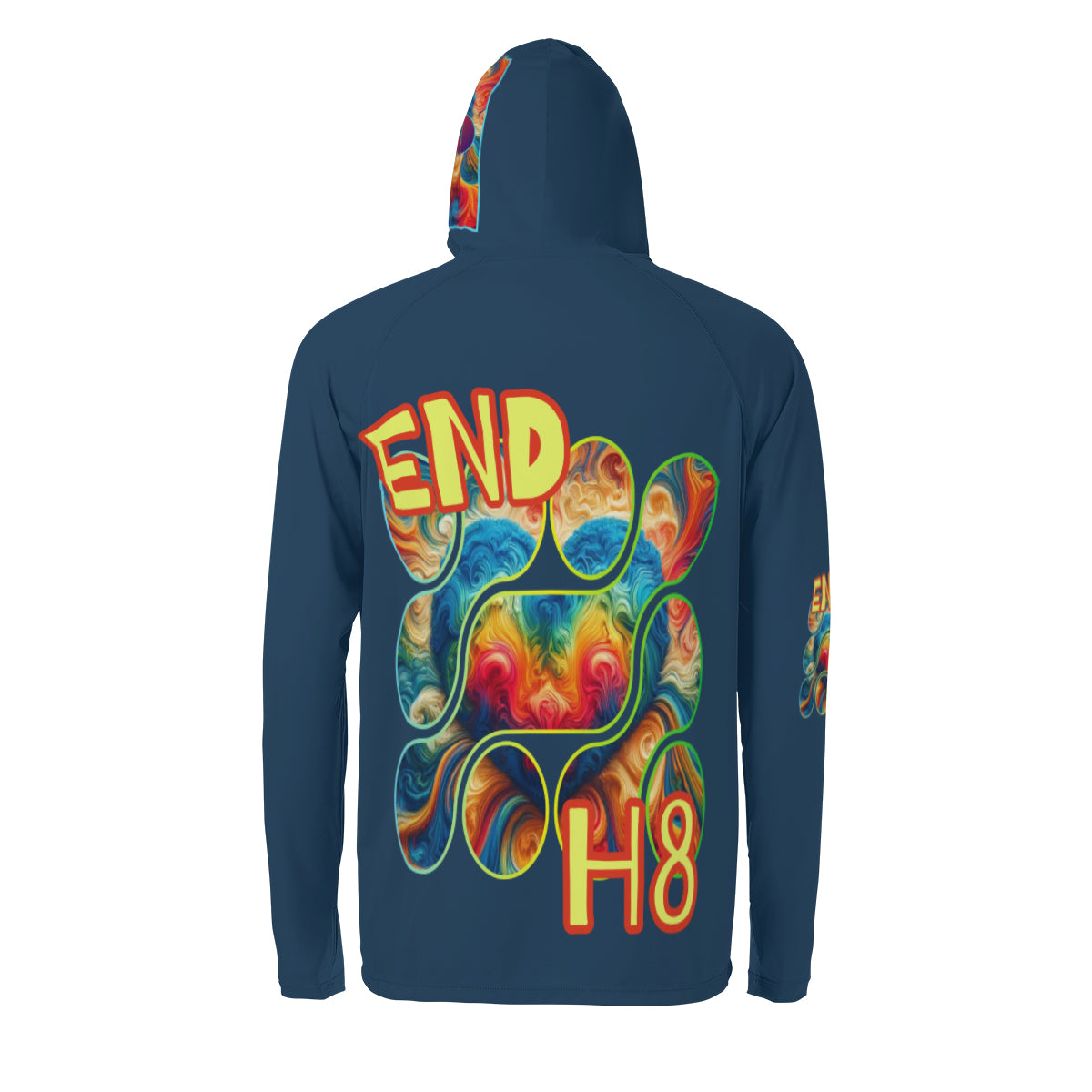 Men's Sun Protection Long Sleeve Hoodie | "Divided=Zero; End H8"