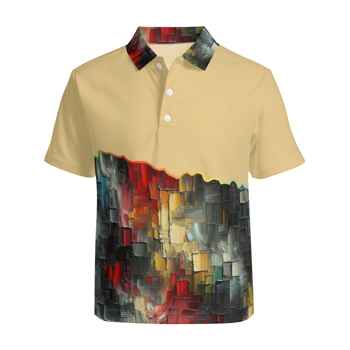 Men's Premium POLO Shirt, "Abstract Print"