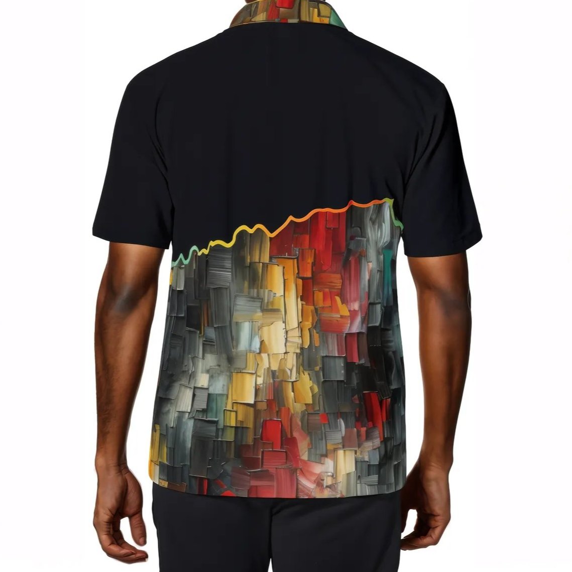 Men's Premium POLO Shirt, "Abstract Print"