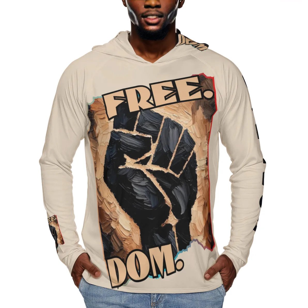 Men's Sun Protection Long Sleeve Hoodie | "Free.Dom."