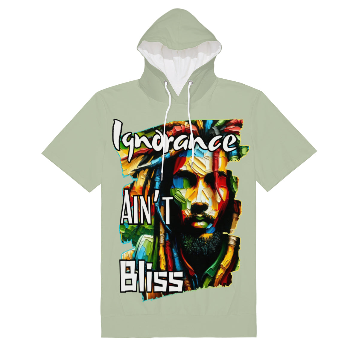 Men’s Cotton Hooded T-Shirt "Ignorance Ain't Bliss"