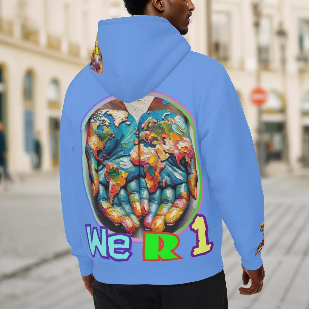 Men’s Plush Fleece Lined Hoodie "We Are One"