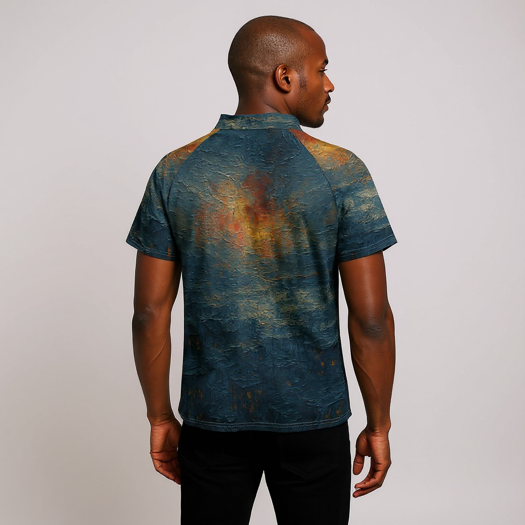 Island Icon Polo |"Sunset Abstract Print"