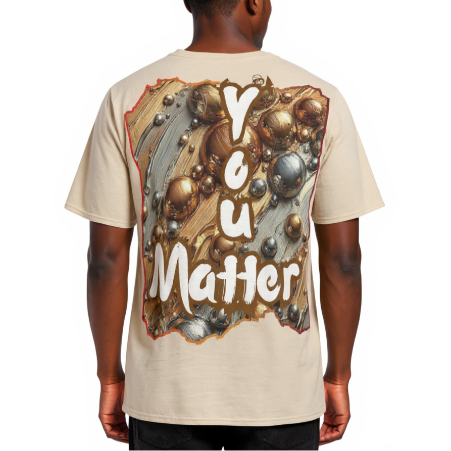 Men's Crewneck Cotton+Polyester Premium T-shirt | "I Matter, You Matter"