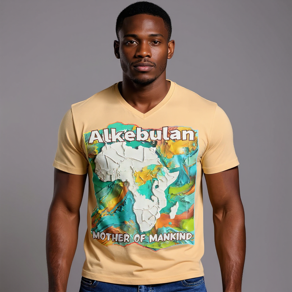 SoftSoul™ V-Neck Tee | "Alkebulan"