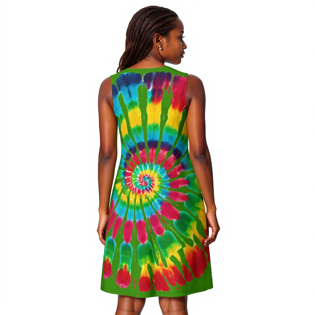 Island Breeze Casual Pocket Dress| "TieDye Abstract"