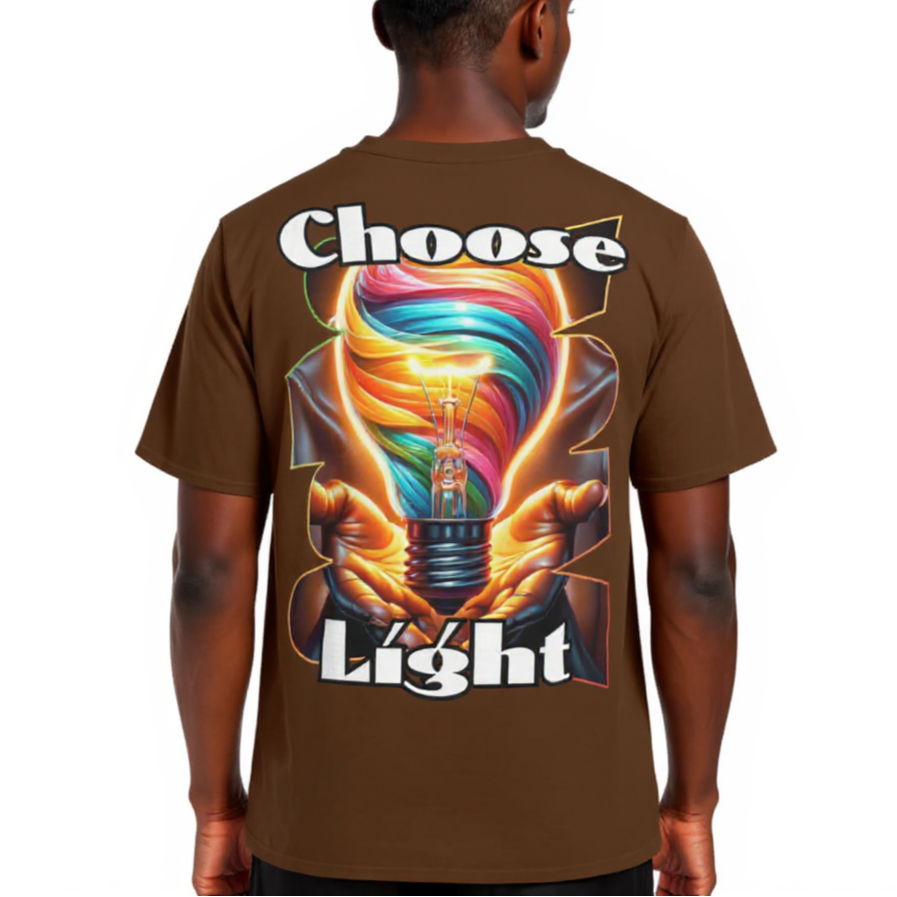 Men's Crewneck Cotton+Polyester Premium T-shirt | "Choose Light"