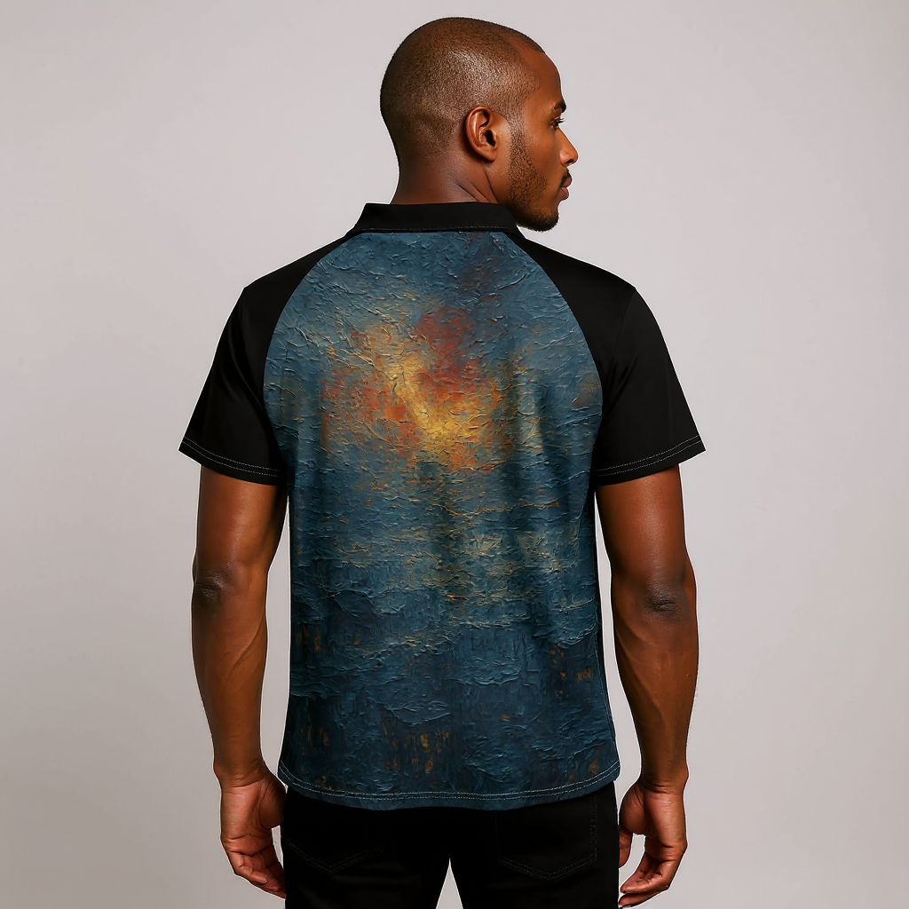 Island Icon Polo |"Sunset Abstract Print"