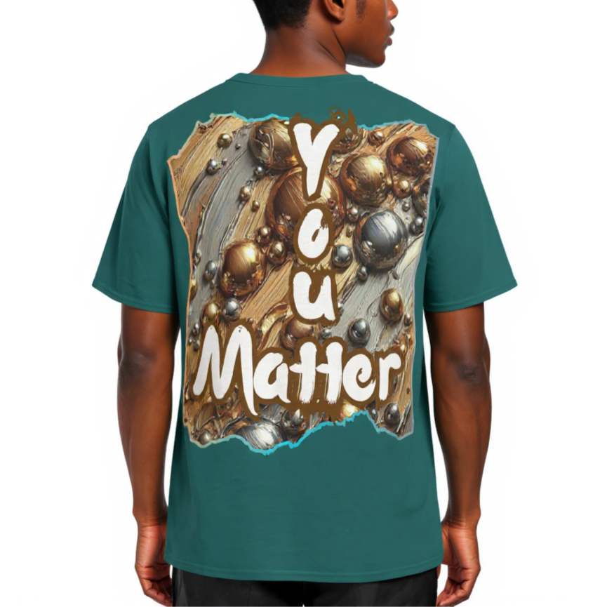 Men's Crewneck Cotton+Polyester Premium T-shirt | "I Matter, You Matter"