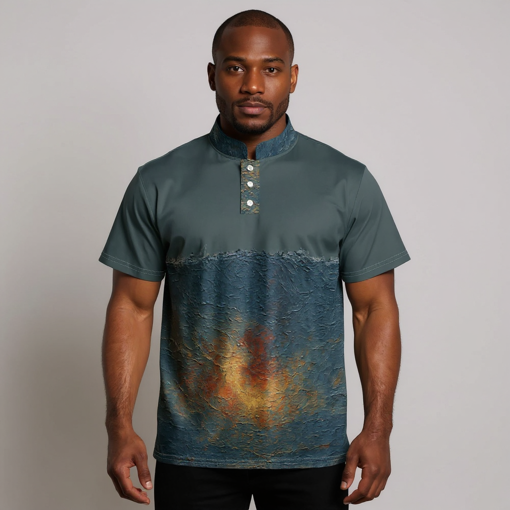 Island Icon Polo |"Sunset Abstract Print"
